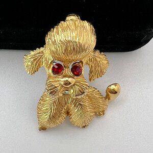Pell Vintage Puppy Brooch